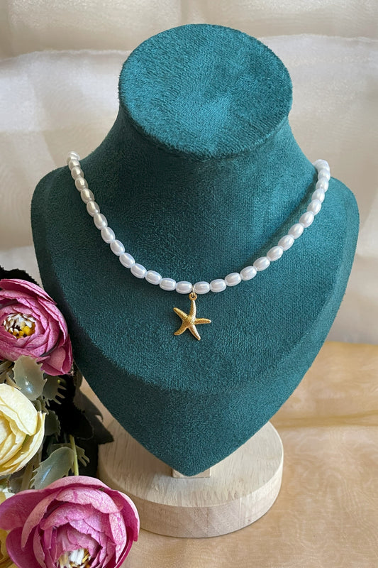 Star Fish Pearl Necklace